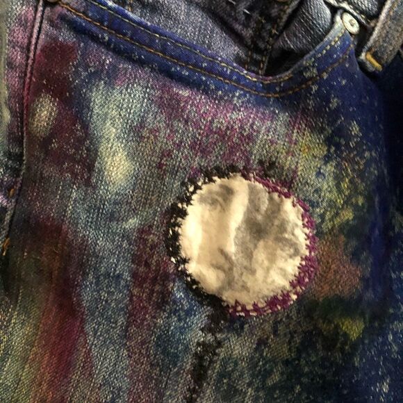 Lucky Brand Women’s Wearable art Jeans Sz 8 - Picture 9 of 10